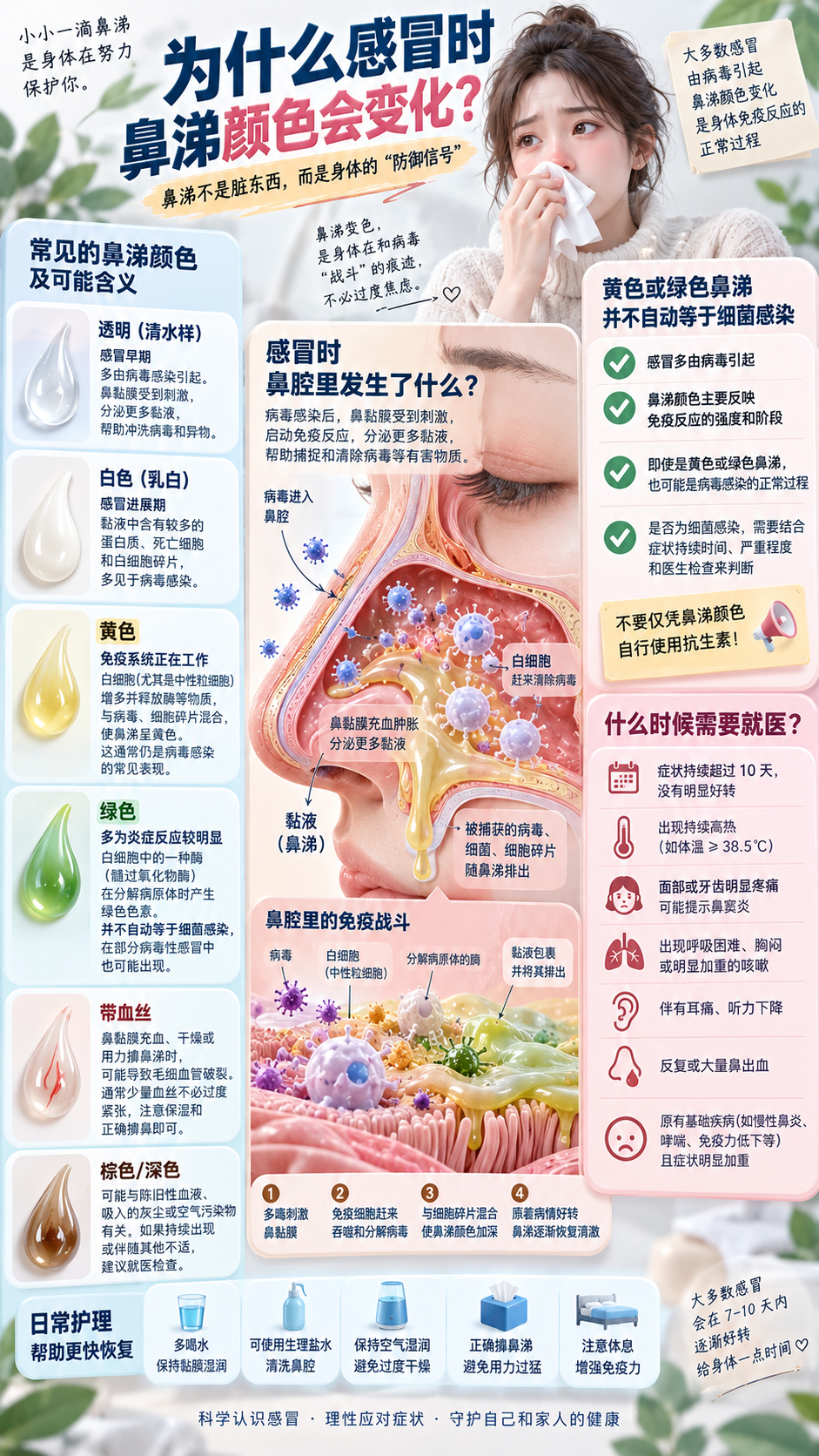 感冒鼻涕颜色图解