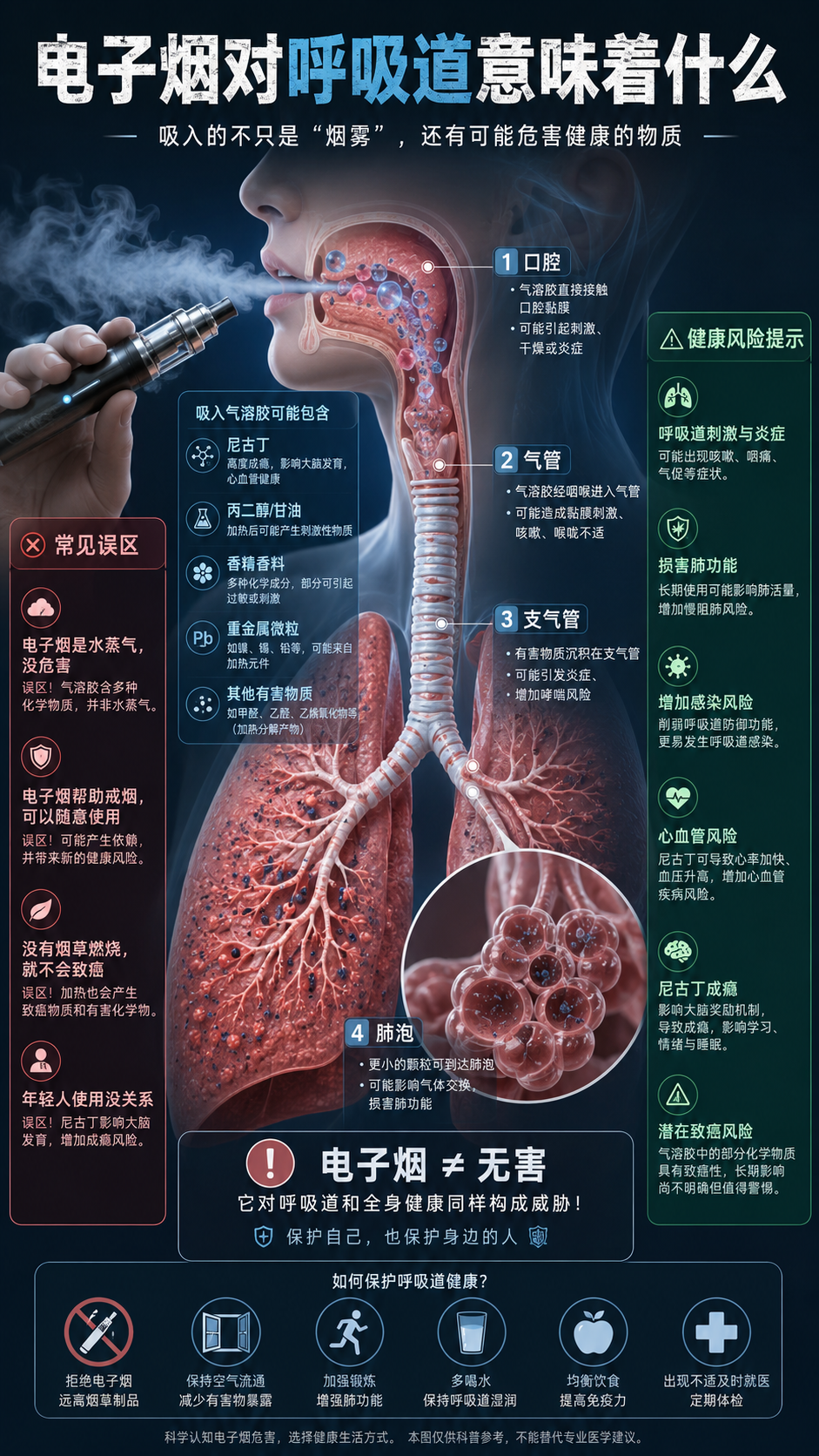 电子烟健康影响图解
