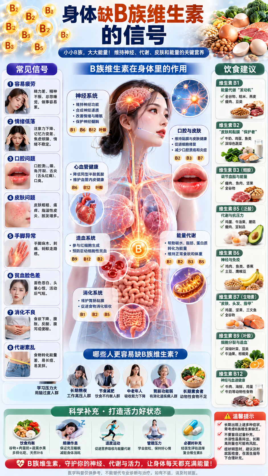 缺维生素 B 图解